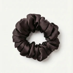 black satin skinny scrunchies black satin skinny scrunchies