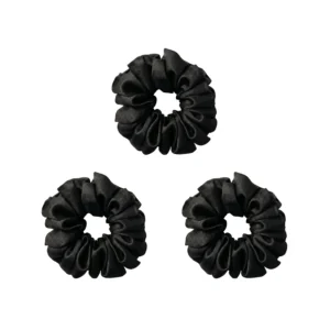 black scrunchies set of 3 medium size