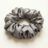 grey satin skinny scrunchies