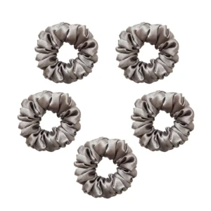 grey skinny scrunchies