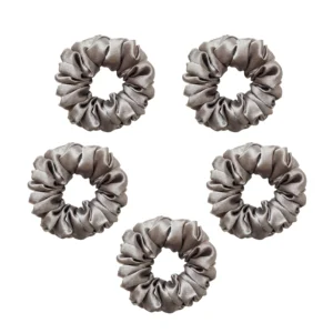 grey skinny scrunchies