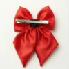 red satin hair bow