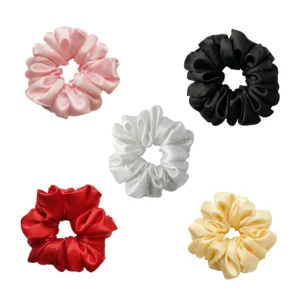 scrunchies for girls set of 5