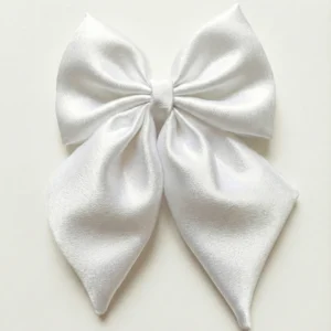 white hair bow