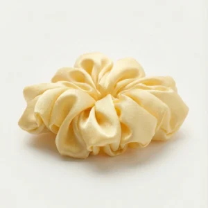 yellow satin scrunchie yellow satin scrunchie